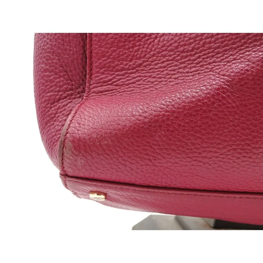 Kate Spade New York Laptop Tote Shoulder Bag‎ Magenta Leather 13L x14 H x 4.5 W